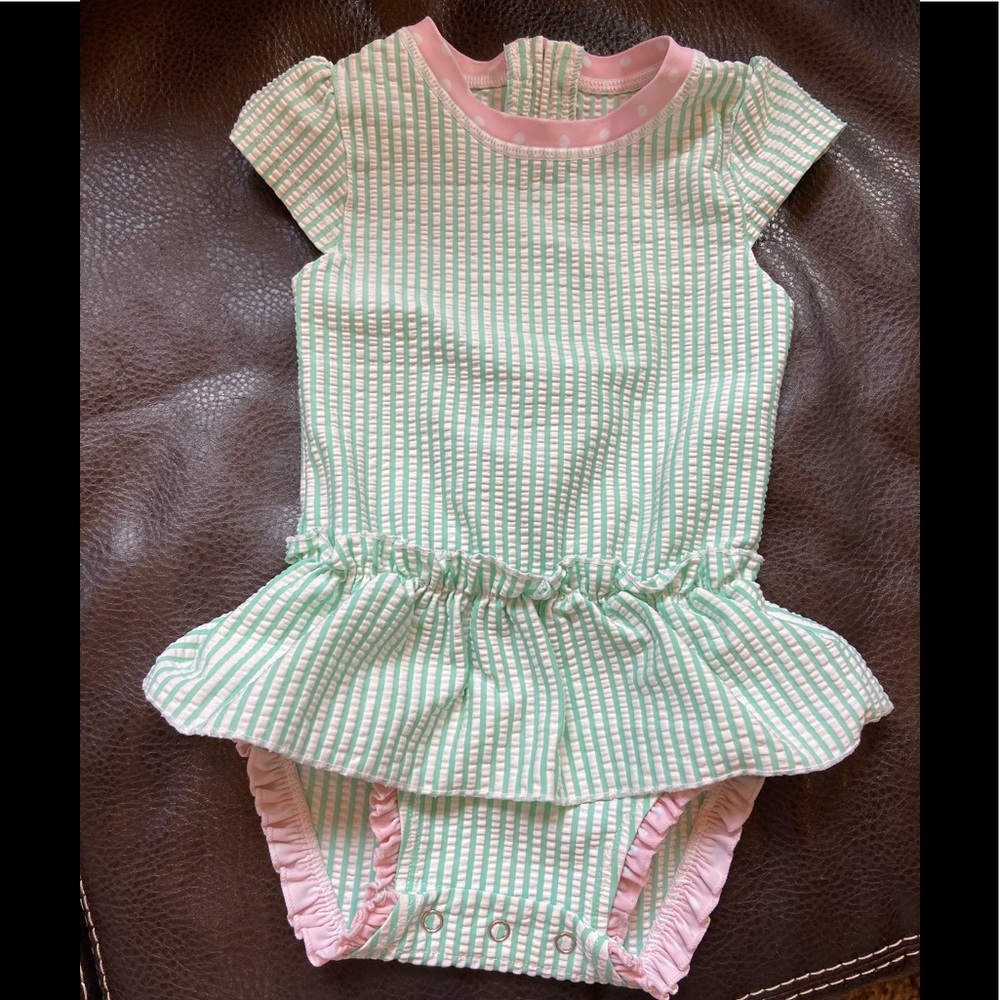 RuffleButts searsucker bathing suit!